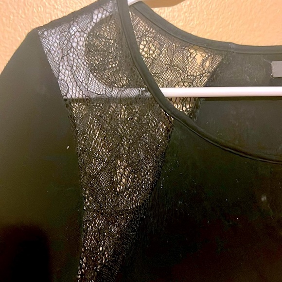 S/M Suzy Shier Women Tops Long Sleeve Elegant Mesh Print Rose Mesh Blouse - Picture 5 of 9